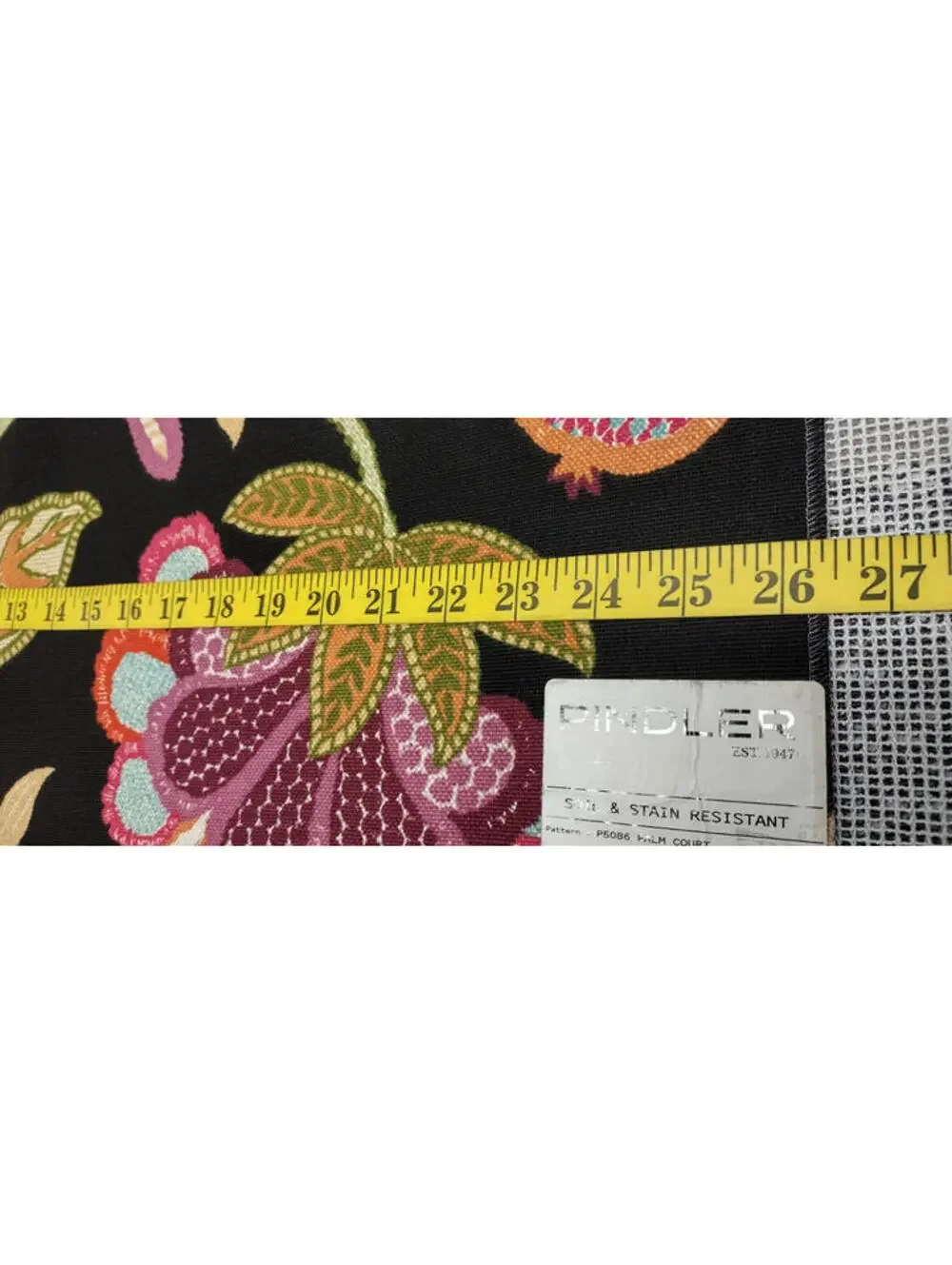 Pindler Palm Court Noir Black Strange FRUIT Designer Fabric Sampler 23x23